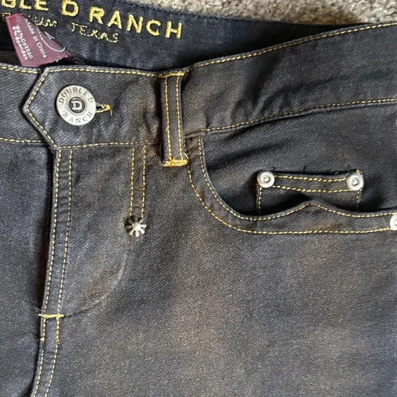 Double D Ranch Women's Dark brown /gold dusted jeggings - Picture 5 of 7